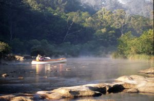 Canoeing on the beautiful river in Bega